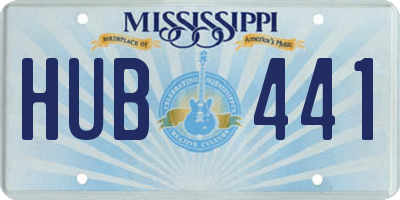 MS license plate HUB441