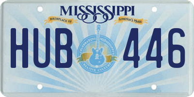 MS license plate HUB446