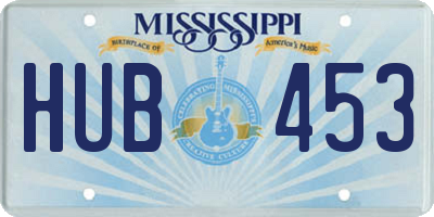 MS license plate HUB453