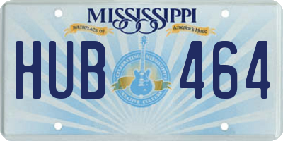 MS license plate HUB464