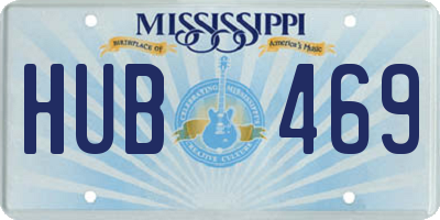 MS license plate HUB469