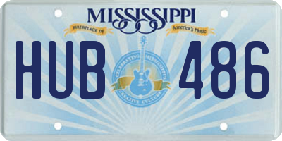 MS license plate HUB486