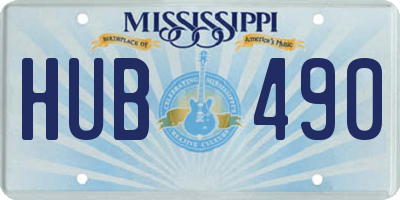MS license plate HUB490