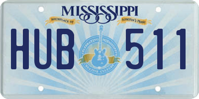 MS license plate HUB511