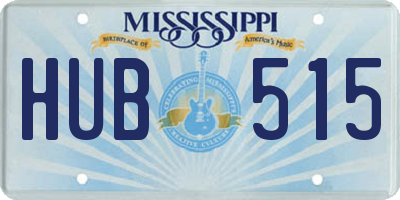 MS license plate HUB515