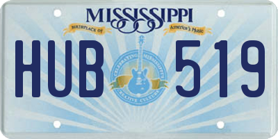 MS license plate HUB519