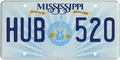 MS license plate HUB520