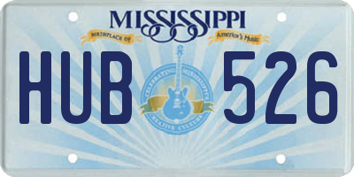 MS license plate HUB526