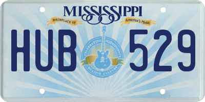 MS license plate HUB529