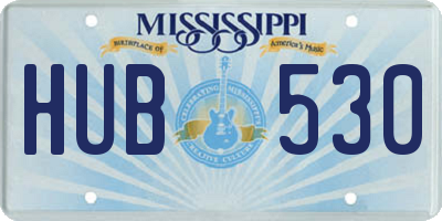 MS license plate HUB530