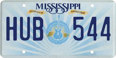 MS license plate HUB544