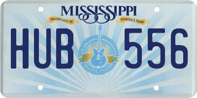 MS license plate HUB556