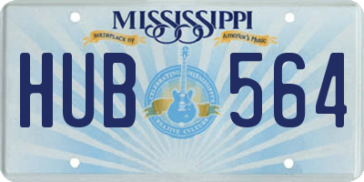 MS license plate HUB564