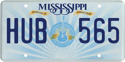 MS license plate HUB565