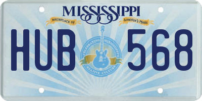 MS license plate HUB568