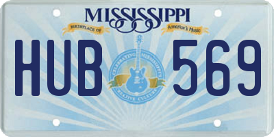 MS license plate HUB569