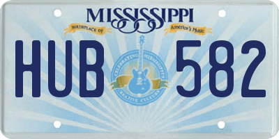 MS license plate HUB582