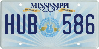 MS license plate HUB586