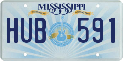 MS license plate HUB591