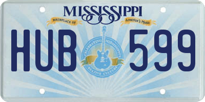 MS license plate HUB599