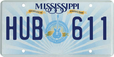 MS license plate HUB611