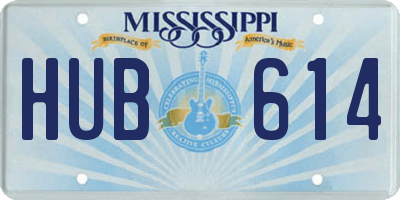 MS license plate HUB614