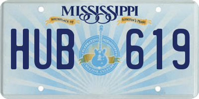 MS license plate HUB619