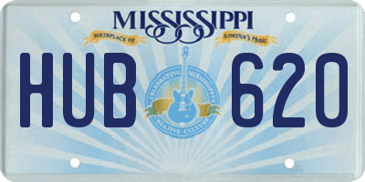 MS license plate HUB620