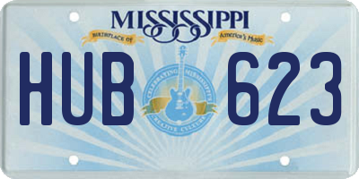 MS license plate HUB623