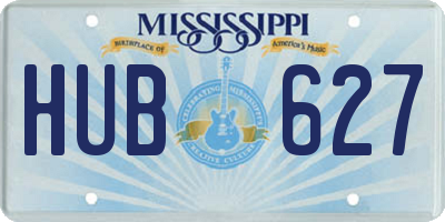 MS license plate HUB627
