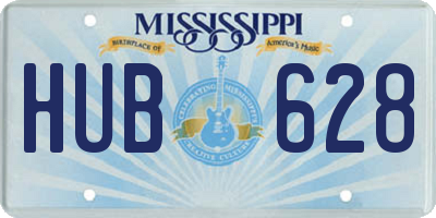 MS license plate HUB628