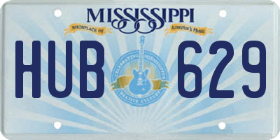 MS license plate HUB629