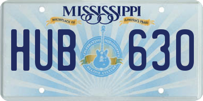 MS license plate HUB630