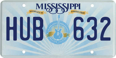 MS license plate HUB632