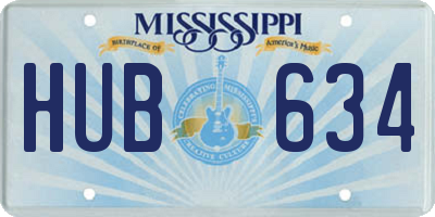 MS license plate HUB634