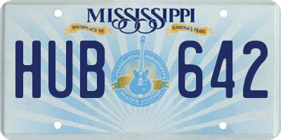 MS license plate HUB642