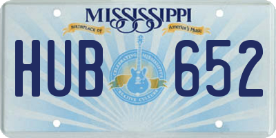 MS license plate HUB652
