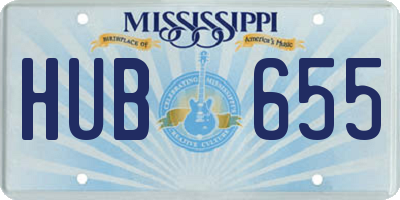 MS license plate HUB655