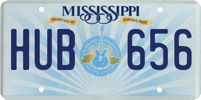 MS license plate HUB656