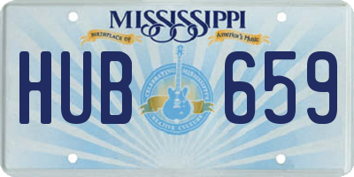 MS license plate HUB659