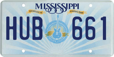 MS license plate HUB661