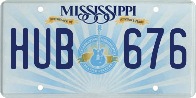 MS license plate HUB676