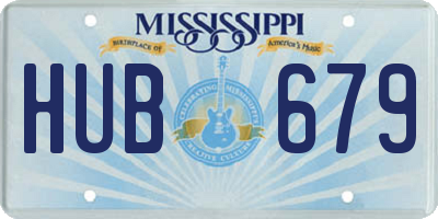 MS license plate HUB679