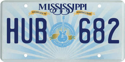 MS license plate HUB682