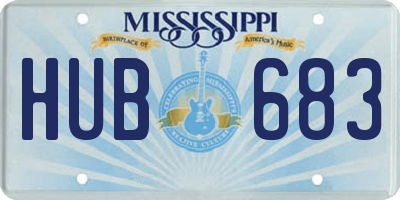 MS license plate HUB683