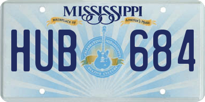 MS license plate HUB684