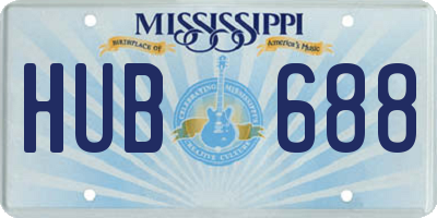 MS license plate HUB688