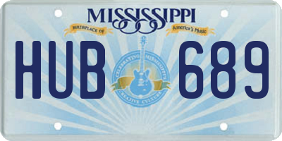 MS license plate HUB689