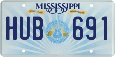 MS license plate HUB691