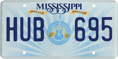 MS license plate HUB695